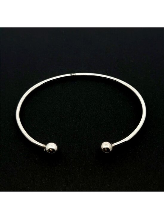 Unbranded Jewelry - 925 Sterling Silver Interchangeable Bangle, Modular Screw-End Cuff Bracelet